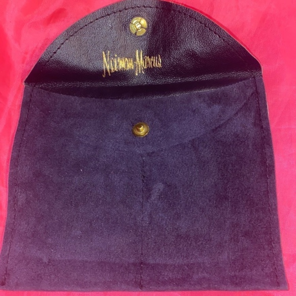 Vintage Snap Button Blue Jewellery case by Neiman Marcus